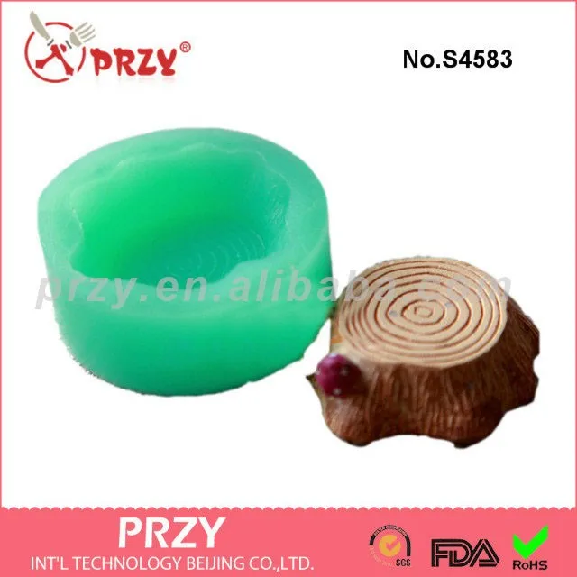 

carving silicone mold round stumps handmade soap mold food grade DIY soap mold
