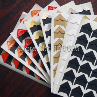cheap kraft paper photo corner sticker for decorating photo/ lomo/ cards/scrapbook colorful protective book 20sheets/lot | Дом и сад