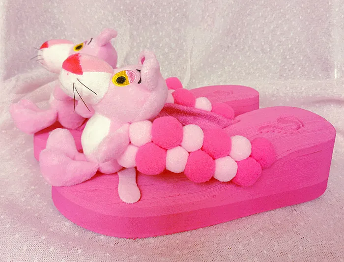 Шлепанцы женские ручной работы Нескользящие сандалии с мультяшным рисунком