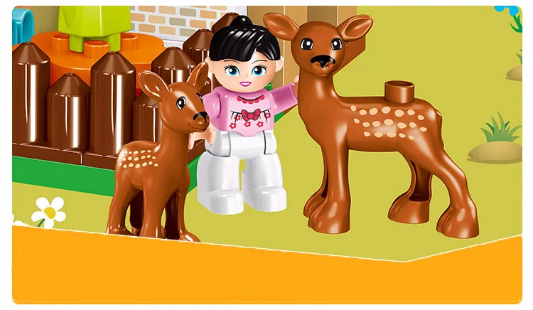 Big Particles Model Building Blocks Forest Paradise House Set Children Toy City Brick Compatible Size Birthday Gift | Игрушки и хобби