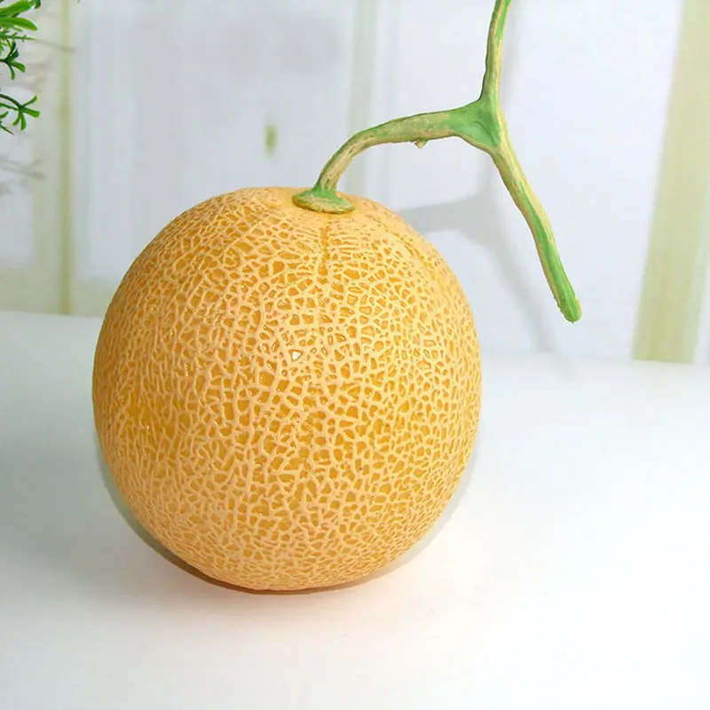 round champange Большие искусственные Хами дыни искусственные фрукты канталупа украшения дома кухни сада - Цвет: round champange