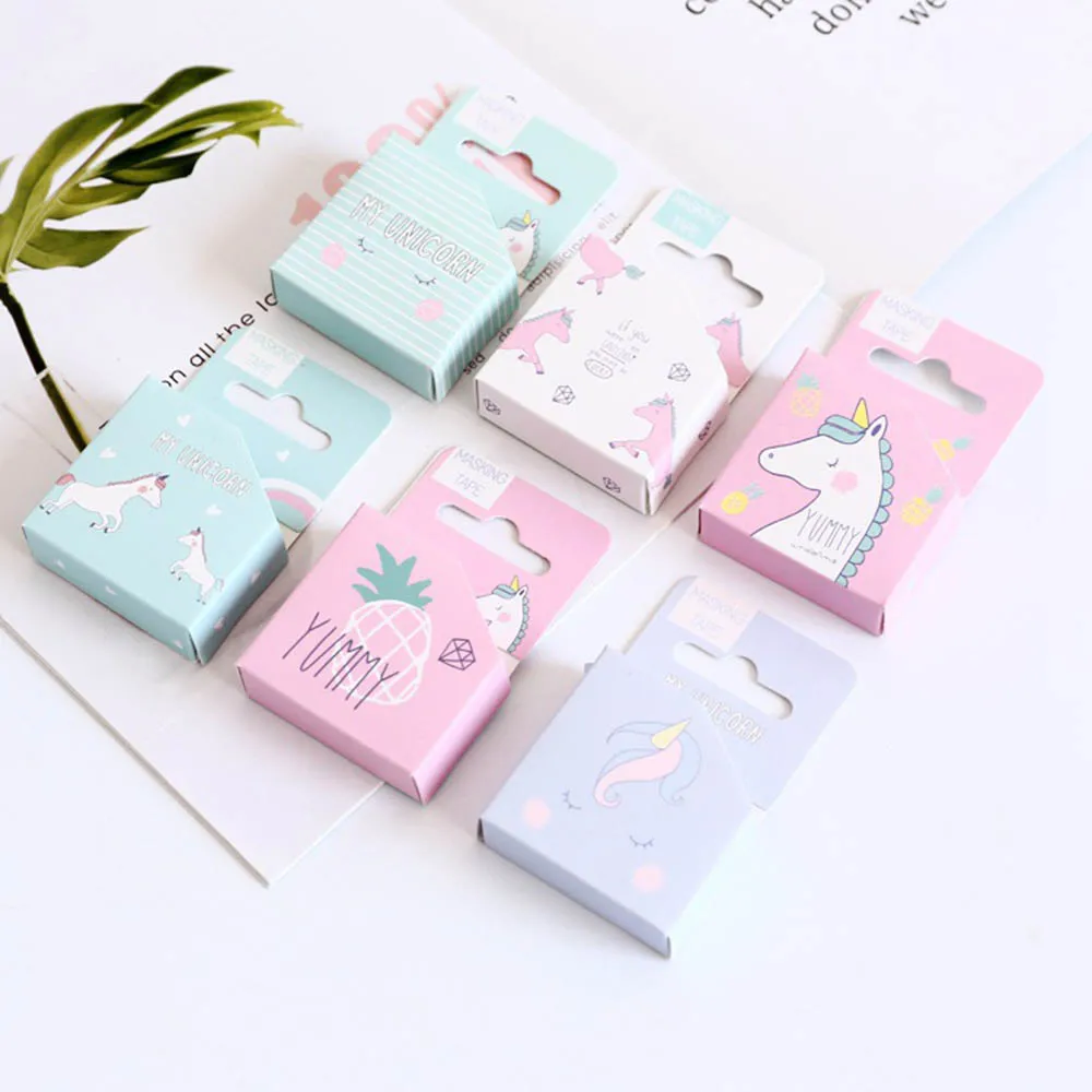2Pcs/lot 15mm*5m My Unicorn Washi Tape Adhesive DIY Scrapbooking Sticker Label Masking | Канцтовары для офиса и дома