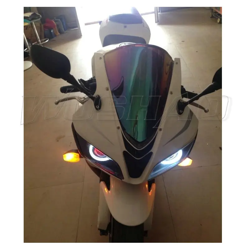 Motorcycle Double Bubble Windshield WindScreen Screen For 2007 2008 2009 2010 2011 2012 Honda CBR600RR F5 CBR 600 RR Black | Автомобили и