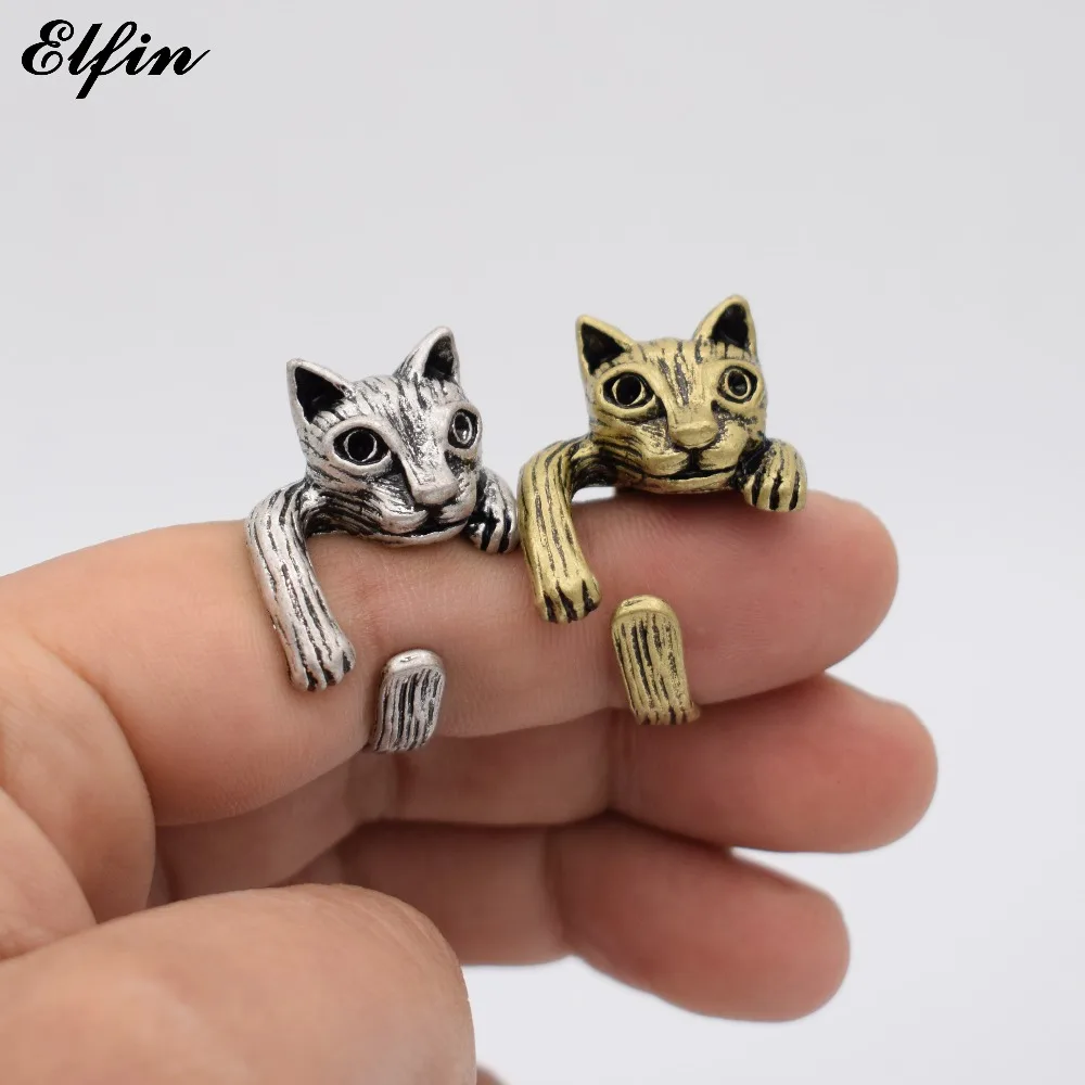 

Эльфин оптом винтажное регулируемое кольцо в виде кошки мужские модные милые ювелирные кольца для женщин и мужчин кольца для женщин Warcraft