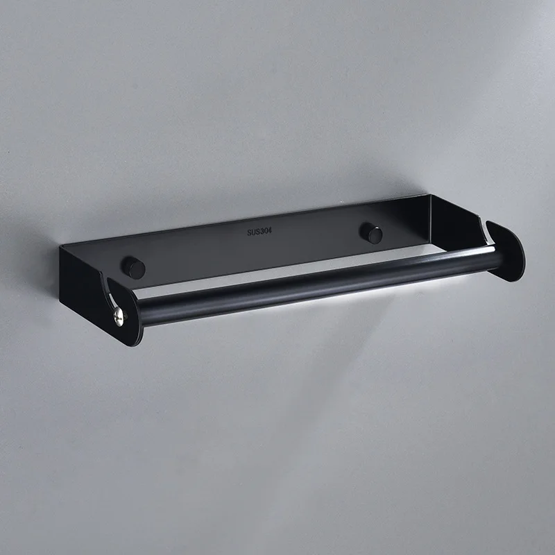 Домашний держатель рулона туалетной бумаги из нержавеющей стали без дрели, оборудование для ванной комнаты, мешок для кухонного мусора, пластиковый стеллаж для хранения обертывания