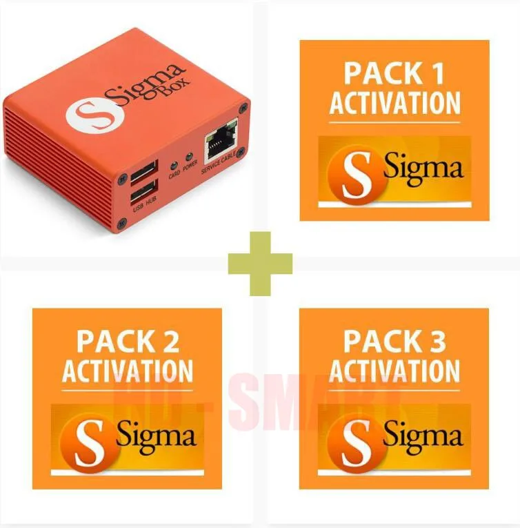 Версия 2018 оригинальная коробка Sigma с 9 набором кабелей + Pack 1 2 3 активации|Наборы