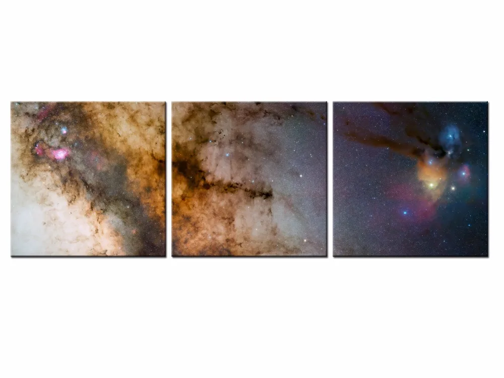 Оптовая продажа 3 шт. HD с Аннотация Туманность серии живописи Гостиная Декор