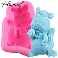 mujiang dragon soap silicone mold resin clay candle molds fondant cake decorating tools chocolate candy kitchen baking moulds