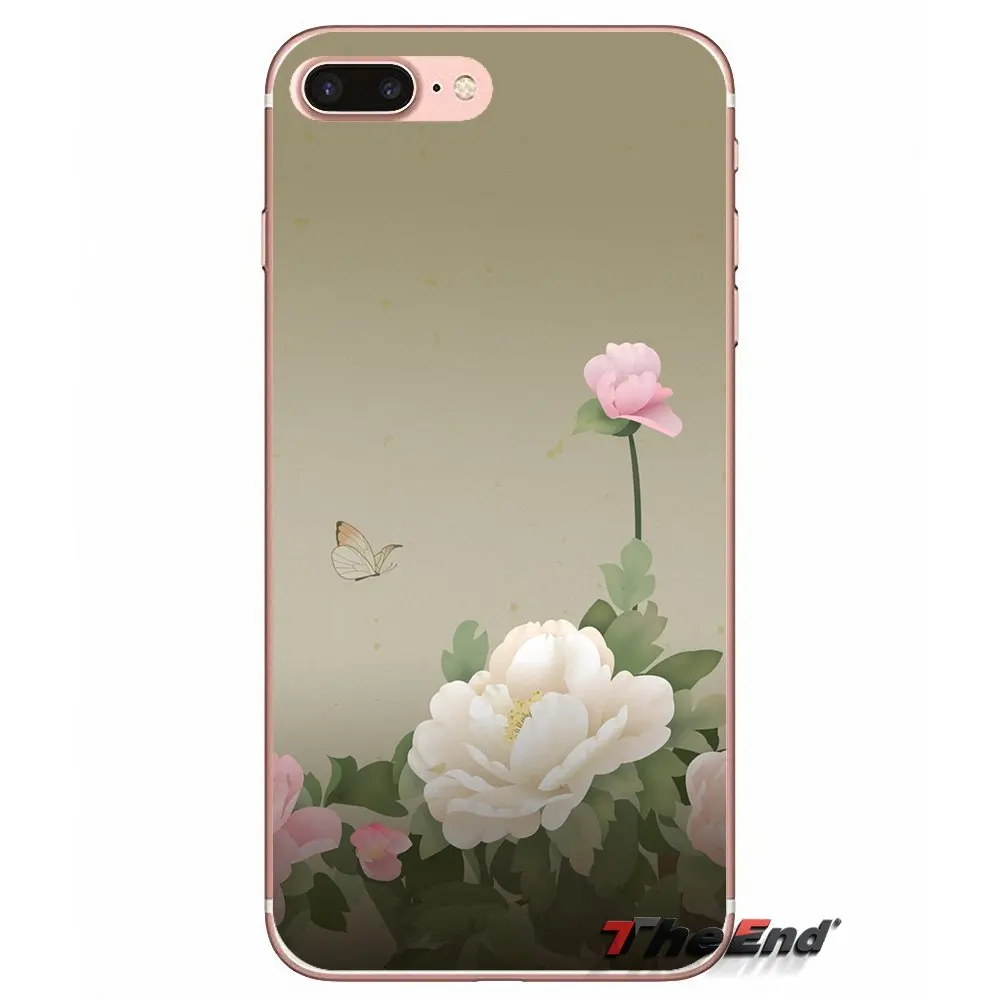 Чехлы для сотового телефона с милым цветком пиона Samsung Galaxy S2 S3 S4 S5 MINI S6 S7 edge S8 S9 Plus