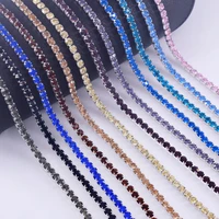 510yards ss16 3 8mm rhinestone appliques for dance costumes shoes crystal rhinestone claw chain bridal costume applique sew