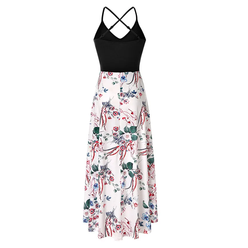 Фото SAGACE Women Boho Casual Sexy Sleeveless Backless Printed Halter Mid Calf Dress Plus Size Summer Vestidos Verano 2019 *30 Женская SAGACE Women Boho Casual Sexy Sleeveless Backless Printed Halter Mid Calf Dress Plus Size Summer Vestidos Verano 2019 *30 Женская