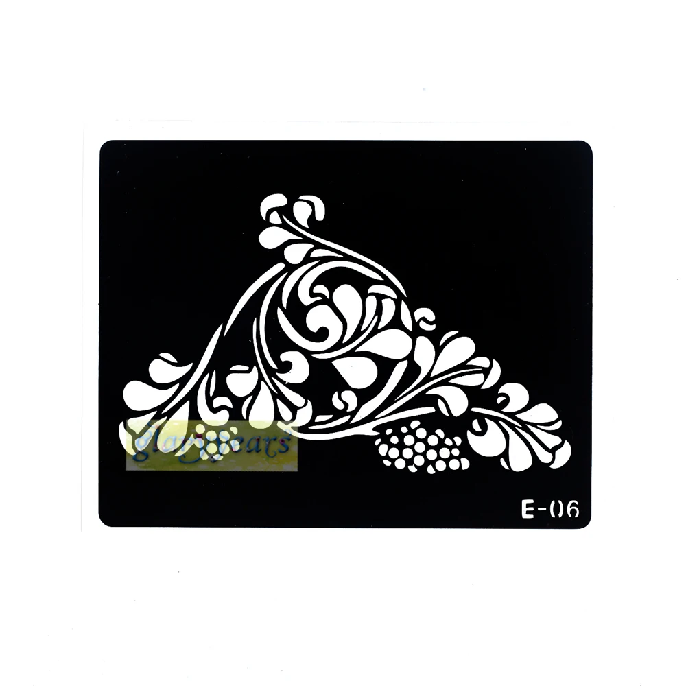 1 лист Большая распродажа высокое качество блестящий цветок тату наклейка хна