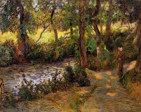 

Boy by the Water by Paul Gauguin oil Painting Canvas High quality hand painted Landscape Art Reproduction