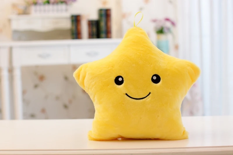 Kawaii Star Подушка Плюшевые игрушки милая светящаяся мягкая игрушка светодиодный светильник Подушка светящаяся в темноте плюшевая кукла-подушка игрушки для детей
