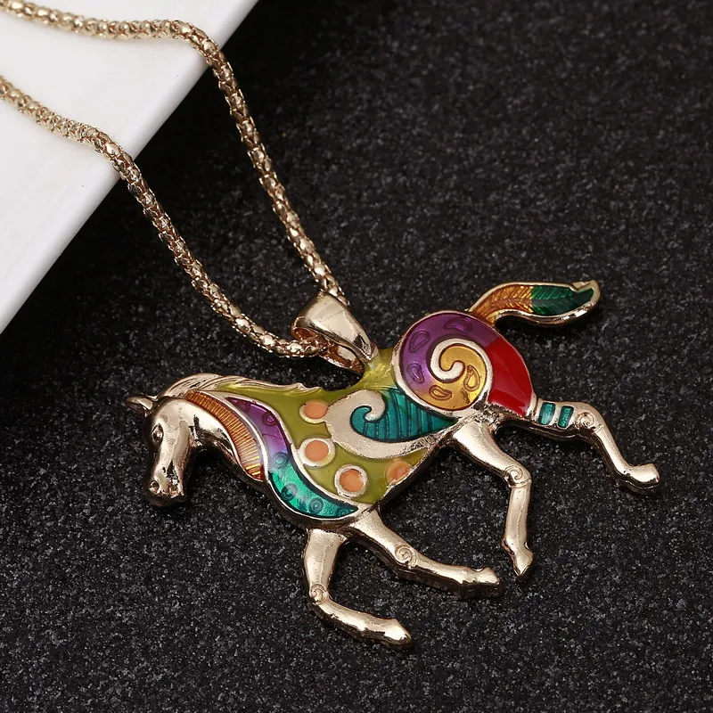 Топ ювелирные изделия аксессуары банкет эмаль набор ювелирных изделий Лошадь