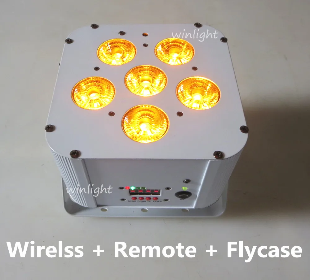 (10 шт./лот) Пульт дистанционного управления + батарея беспроводной контроль 6*18 Вт