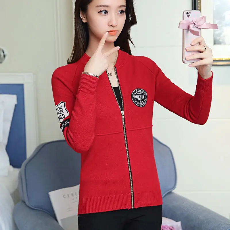 

Knitwear Women's jacket Long Sleeve Outer Autumn Short Jacket Women's Korean Sweater Loose Top coat