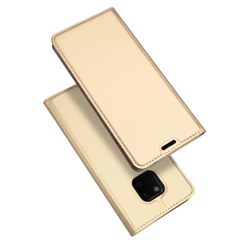DUX DUCIS кожаный чехол для huawei mate 20/Pro/X/Lite Coque mate 20X роскошный флип-кошелек чехол для huawei mate 20 чехол - Цвет: Золотой