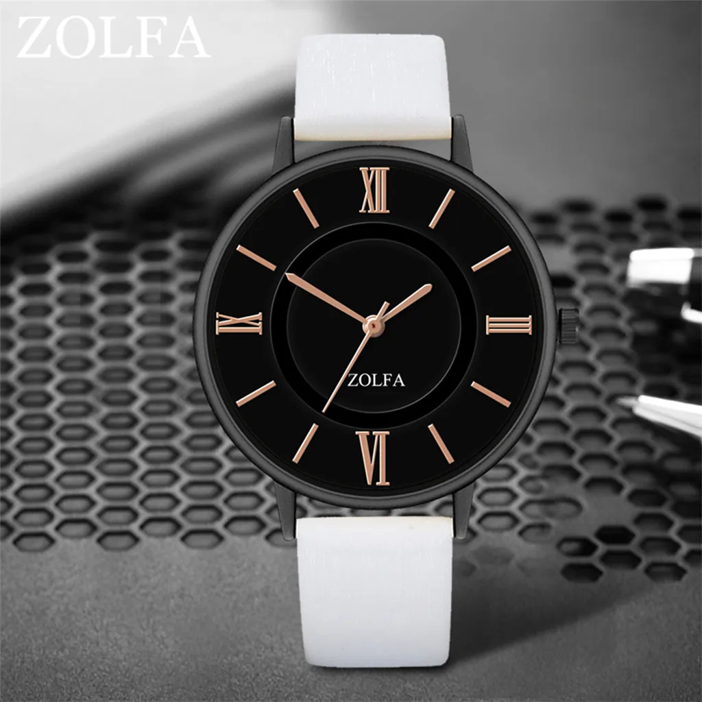 Новые модные женские кварцевые часы с кожаным ремешком orologio donna большой механизм