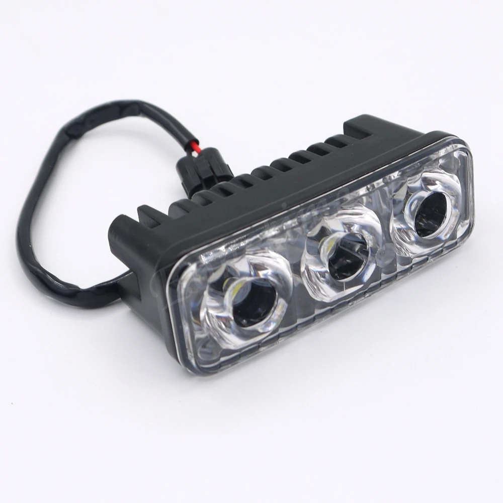 Eonstime 12 V/24 V DRL 3LED 4,5 W фары для автомобилей Водонепроницаемый дневные ходовые огни светильник Автомобильная Противо-Туманная лампа Алюминий объектив(эпистар) Выключите светильник s головной светильник s