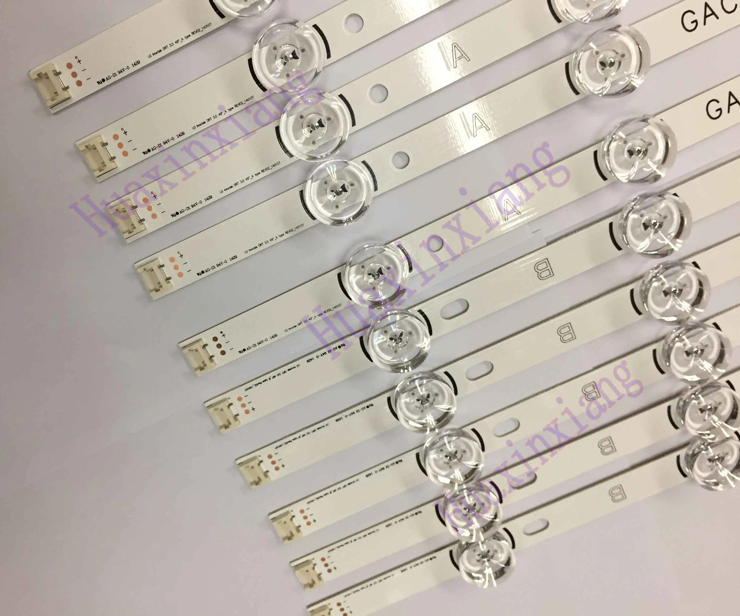 10 шт./лот 9 ламп ТВ ПОДСВЕТКА светодиодные полосы световые для LG DRT 3 0 49 дюймов