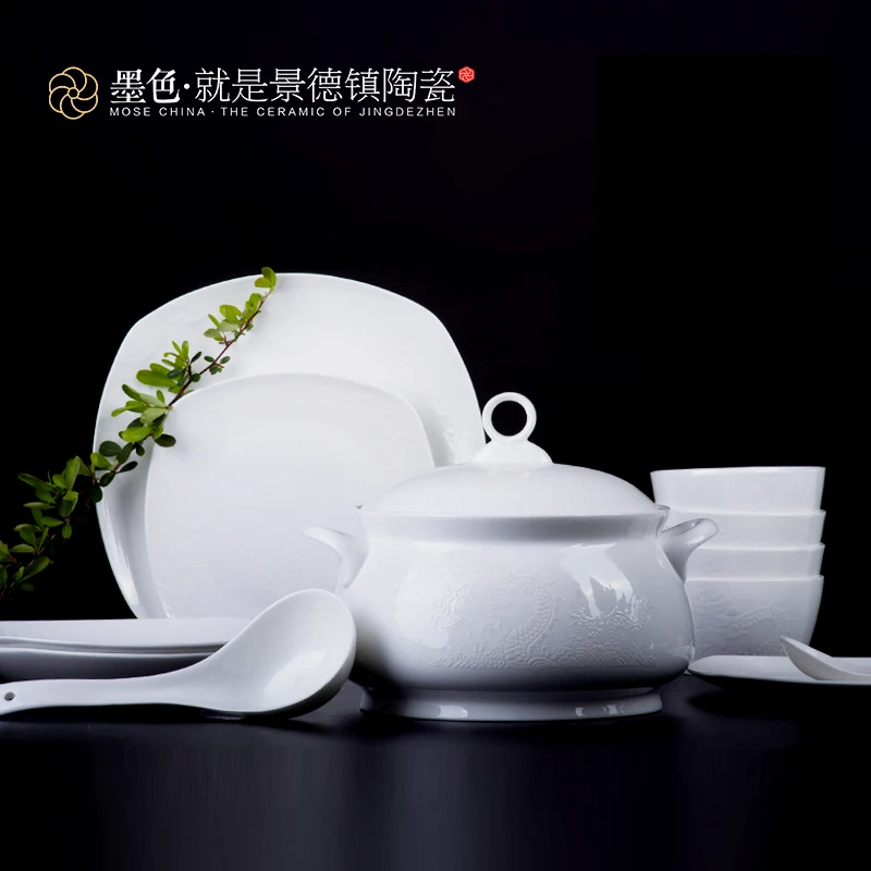 Керамические чернила Jingdezhen 56 Высококачественная рельефная белая фарфоровая