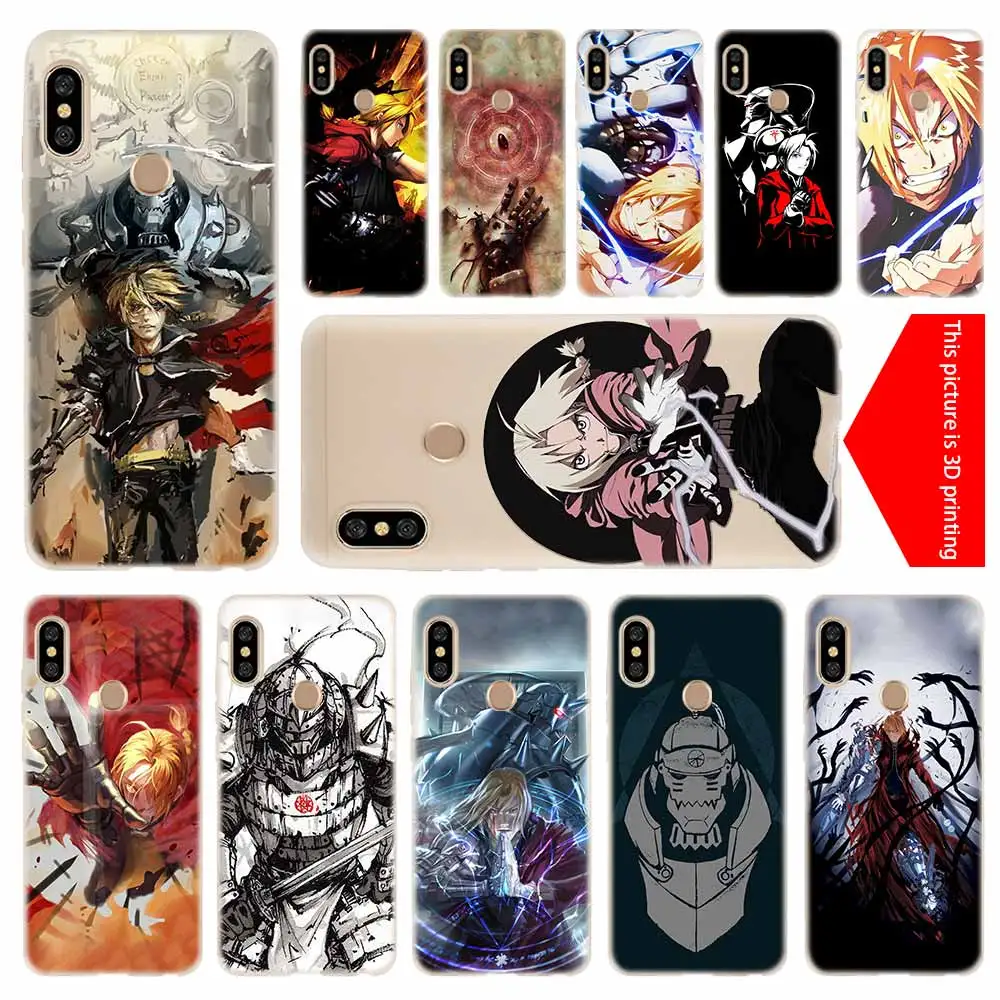 Прозрачный чехол Alchemist of steel Anime для Xiaomi Redmi Note 10 9 8 7 5 Pro Max 10S 9S 8T 9T Fundas Back | Мобильные