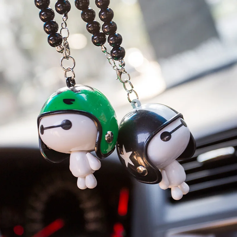 Автомобильный кулон милый робот шлем Baymax кукла большого героя висячие украшения