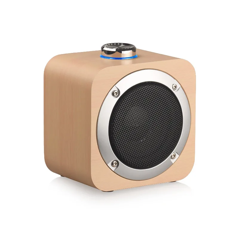 Light wood grain AIDISITE вращающаяся Настройка Bluetooth динамик деревянный беспроводной портативный динамик громкий динамик звук 3D стерео зарядка через usb - Цвет: Light wood grain