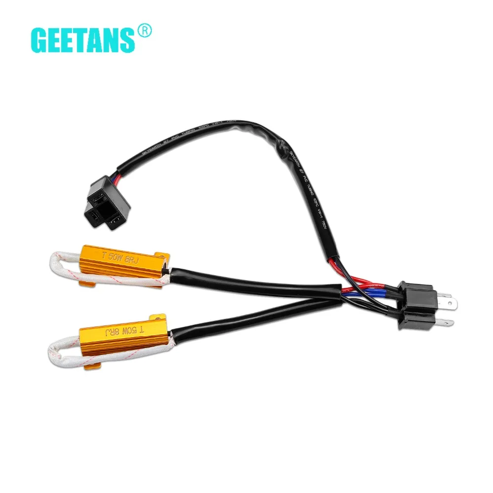 GEETANS 1 пара 50 Вт H1 H3 H4 H7 H8 светодиодный декодер Canbus свободная проводка аналогичный