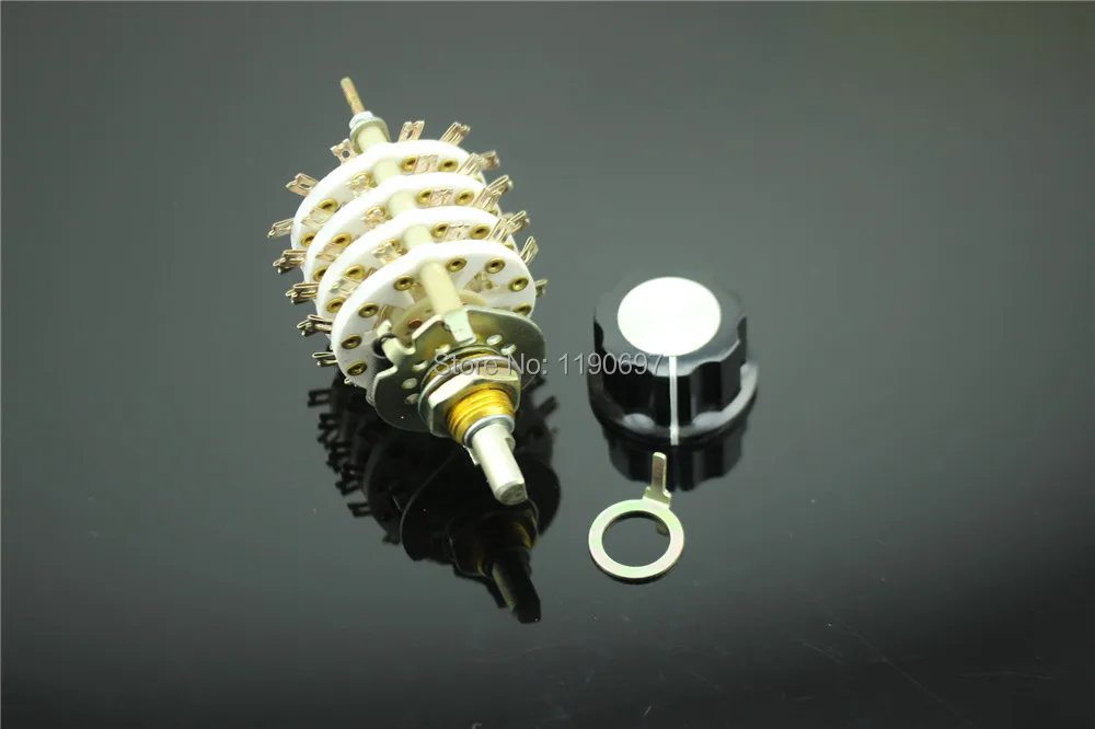 

DIY HIFI Switch Ceramic Band Rotary Switch 4P 11Step Signal Selector Switch Semicircle Shaft Diameter 6.0mm 1piece Free Shipping