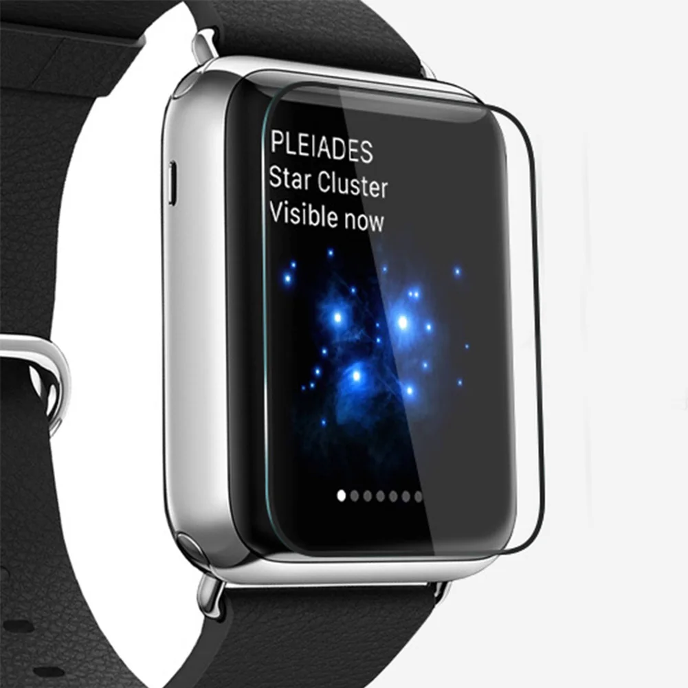 Для Apple Watch 38/42 мм закаленное Стекло плёнка полностью покрывающая чехол для