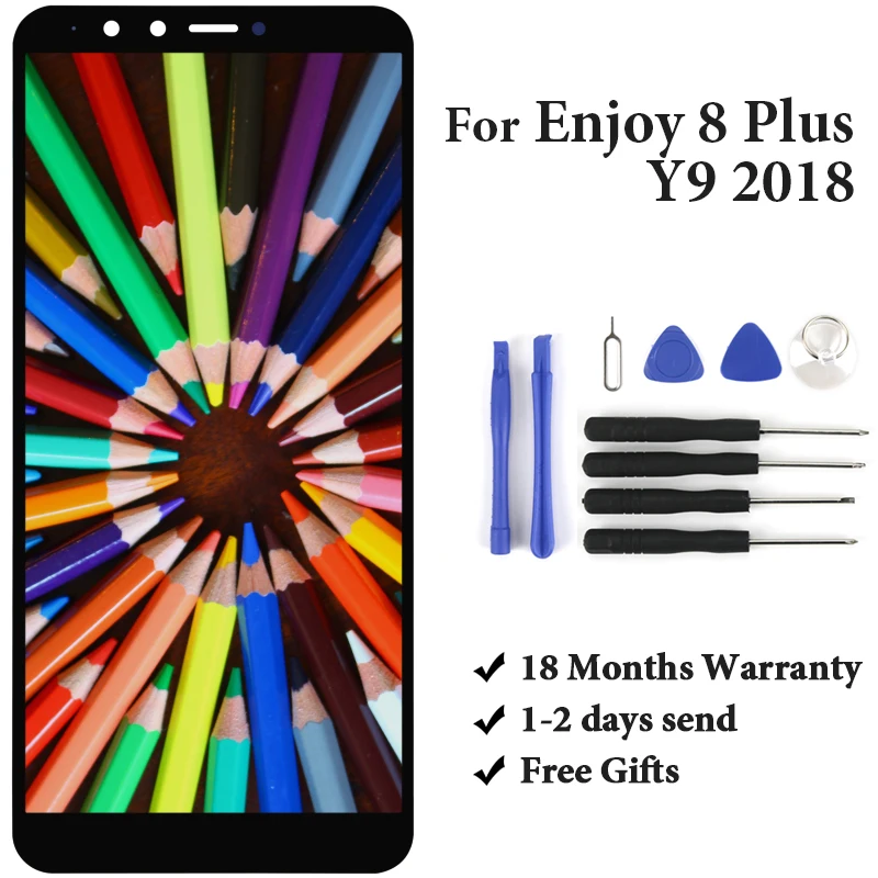 

5.93''For Y9 2018 LCD Enjoy 8 Plus Touch Screen FLA-L22 FLA-LX2 FLA-AL00 FLA-LA10 Assembly Display Spare Parts