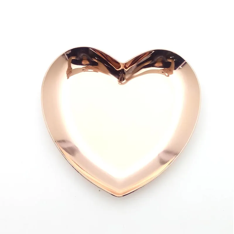 Rose heart Овальный поднос из нержавеющей стали круглой формы для фруктов, кухонные инструменты, посуда для хранения, сервировочная посуда, рождественский подарок, 1 шт - Цвет: Rose heart