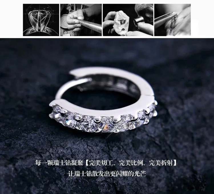 Modaone Новое поступление 2017 года Посеребренная Хрустальный цветок Форма уха Серьги