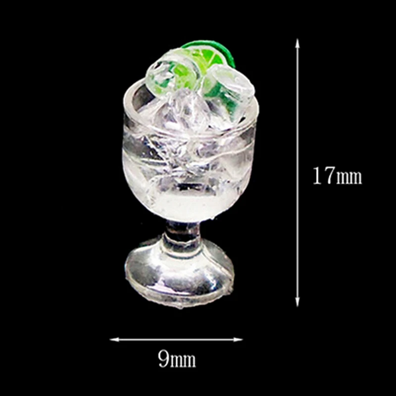 1:12 полимерный Кукольный Миниатюрный ледяной лимонный водный фрукт чашка для