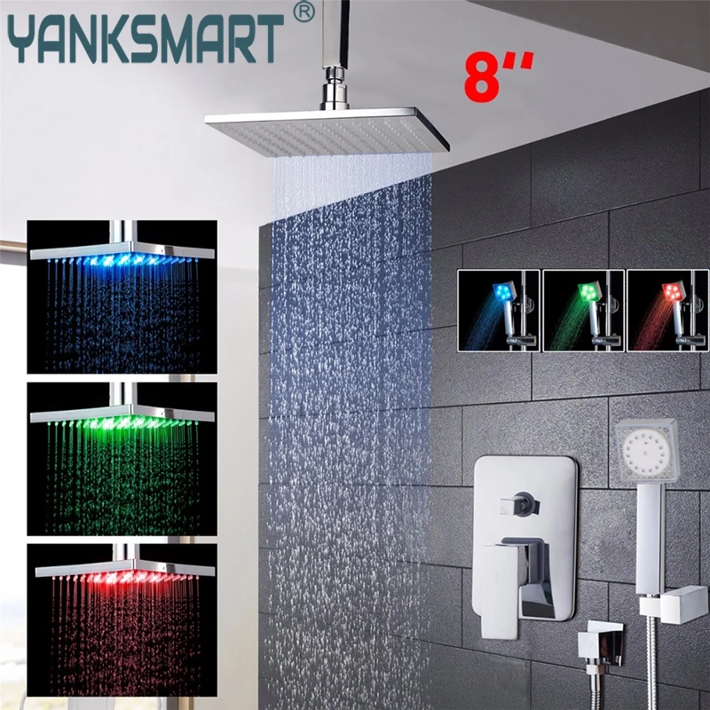 Набор для душа зеркальная отделка панель со встроенным потолком насадка