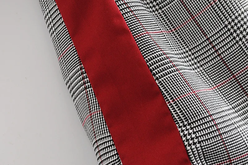 ASDS Для женщин Повседневное платья в клетку модные проверьте V вырез горловины