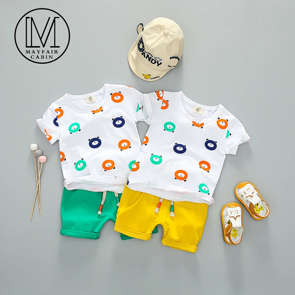 2 шт. футболка и шорты для мальчиков с коротким рукавом |