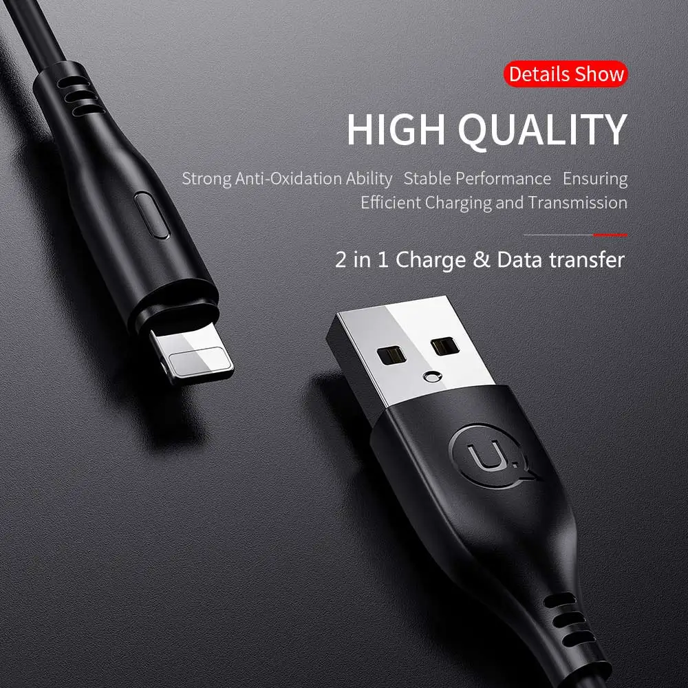 USAMS SR USB кабель для iphone короткий 1 м провод зарядки телефона 6 6s 5s 5 se 7 8 XS XR MAX X 10 Шнур