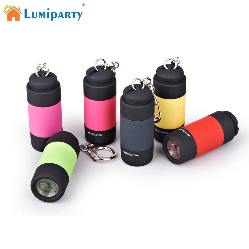 Портативный мини брелок USB Перезаряжаемый Карманный фонарь флэш светильник