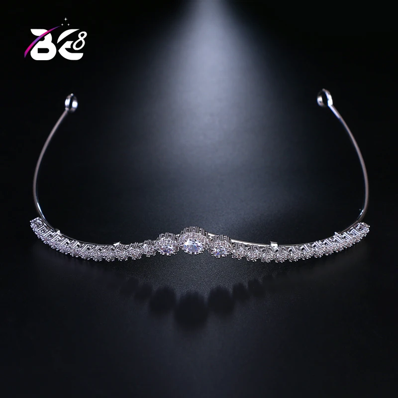 

Be 8 Micro Paved Cubic Zircon Stone Simple Design Tiaras and Crowns Wedding Hair Accessories Bridal Jewelry Tiara De Noiva H125