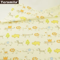 teramila fabrics 100 cotton twill high quality printed cartoon different animals tissue patterns home textile dolls decoration