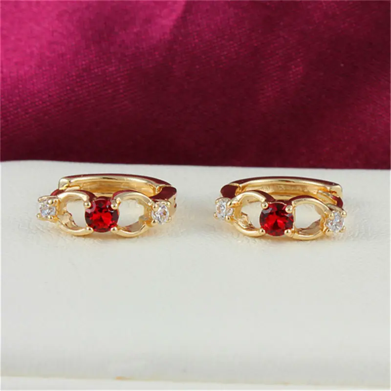 Новые Свадебные романтические серьги Simple18K Позолоченные Модные ювелирные