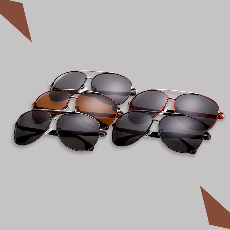 Мужские солнцезащ. Очки в форме Авиатор AOFLY черные солнцезащитные очки с