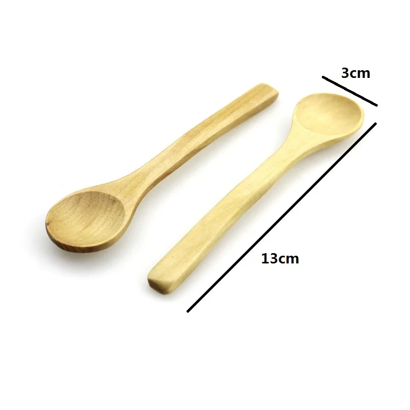 6 шт./компл. кухонная утварь деревянная круглая бамбуковая ложка суп чайная