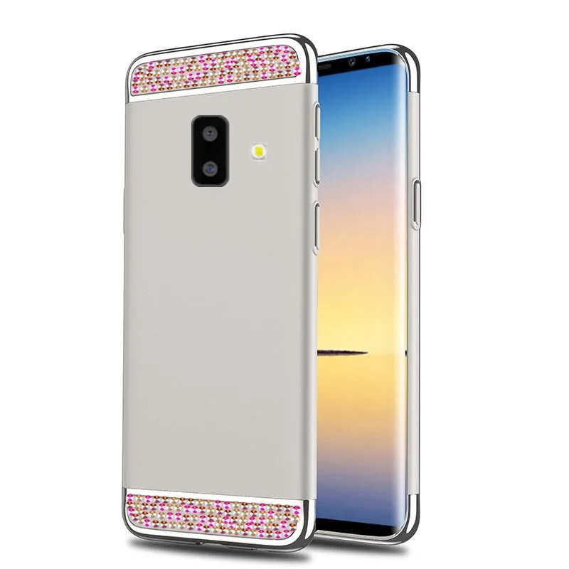 Colorful crystal Case For Samsung J6 Plus bumper Hard Silicone Galaxy J8 J4 Core A6 A8 2018 Phone Cover | Мобильные телефоны и