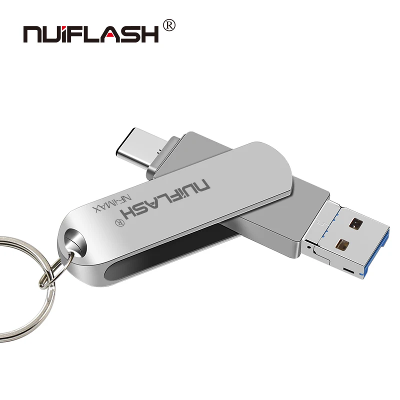 Металлический USB флеш-накопитель Nuiflash объемом 128 ГБ Usb 2 0 32 64 для iPhone X/8 Plus/8/7 Plus