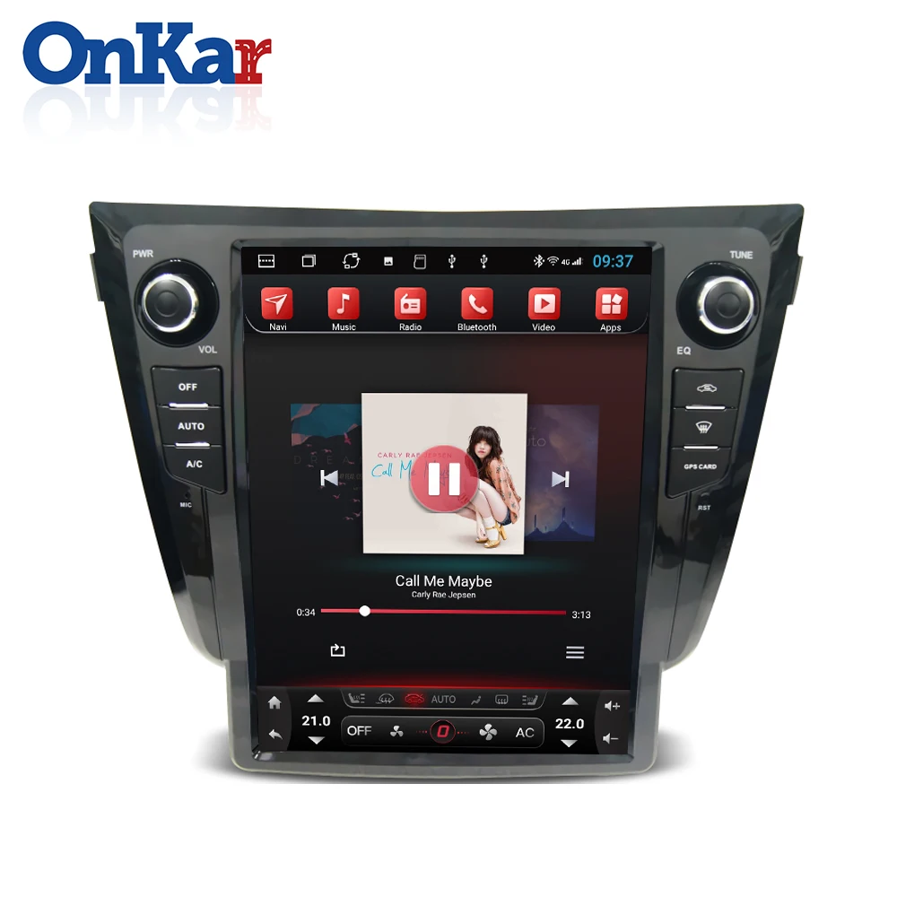 Автомагнитола ONKAR 1 Din GPS Android 8 для Nissan X Trail Qashqai вертикальный экран 12 дюйма ОЗУ 4 Гб