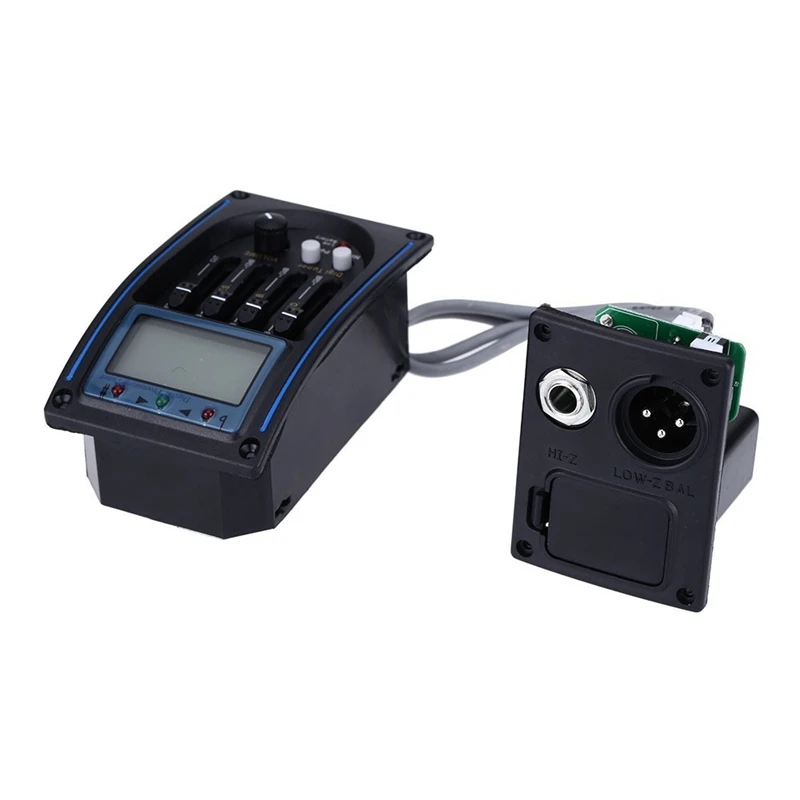 EQLC-4 4-полосный эквалайзер Эквалайзер система акустическая гитара Preamp пьезо пикап